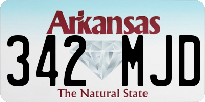 AR license plate 342MJD