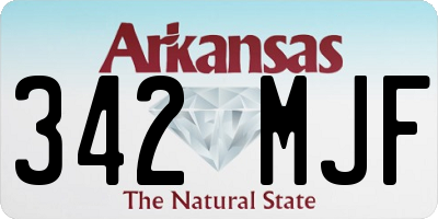 AR license plate 342MJF