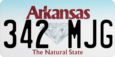 AR license plate 342MJG