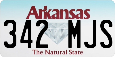 AR license plate 342MJS