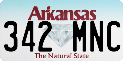 AR license plate 342MNC