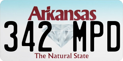 AR license plate 342MPD