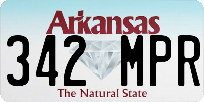 AR license plate 342MPR