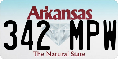 AR license plate 342MPW