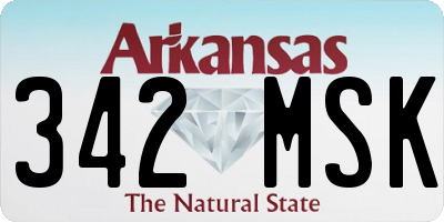 AR license plate 342MSK