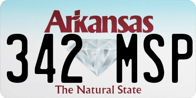 AR license plate 342MSP