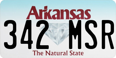 AR license plate 342MSR