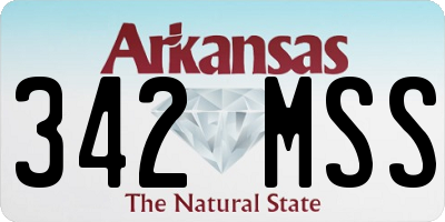 AR license plate 342MSS