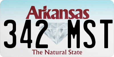 AR license plate 342MST