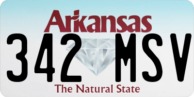 AR license plate 342MSV