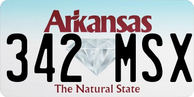 AR license plate 342MSX