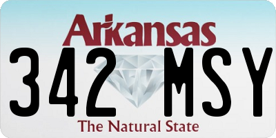 AR license plate 342MSY
