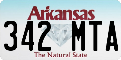AR license plate 342MTA