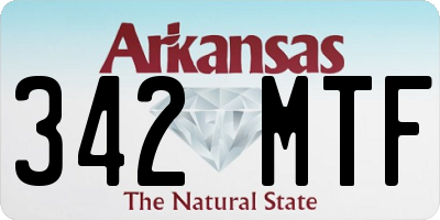 AR license plate 342MTF