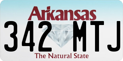 AR license plate 342MTJ