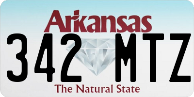 AR license plate 342MTZ