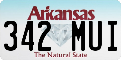 AR license plate 342MUI