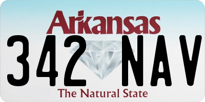 AR license plate 342NAV