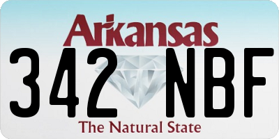 AR license plate 342NBF