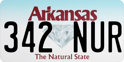 AR license plate 342NUR