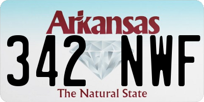 AR license plate 342NWF