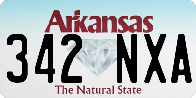 AR license plate 342NXA