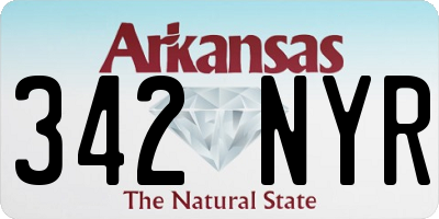 AR license plate 342NYR