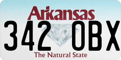 AR license plate 342OBX