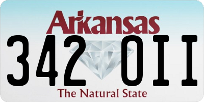 AR license plate 342OII