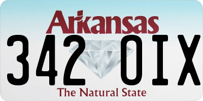 AR license plate 342OIX