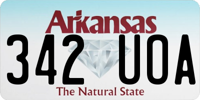 AR license plate 342UOA