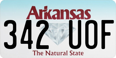 AR license plate 342UOF