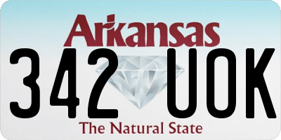 AR license plate 342UOK