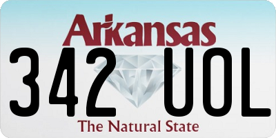 AR license plate 342UOL