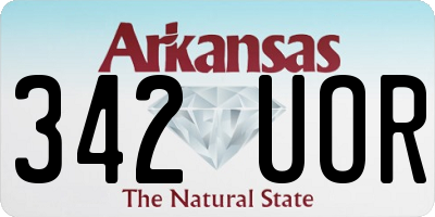 AR license plate 342UOR
