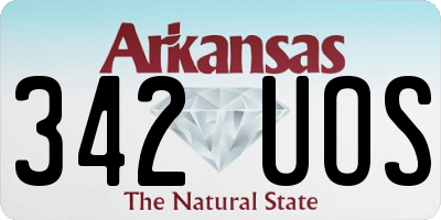 AR license plate 342UOS
