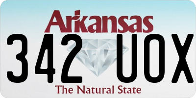 AR license plate 342UOX