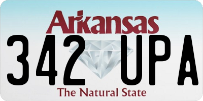 AR license plate 342UPA
