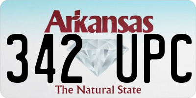 AR license plate 342UPC