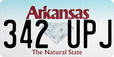 AR license plate 342UPJ