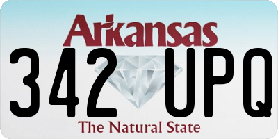 AR license plate 342UPQ