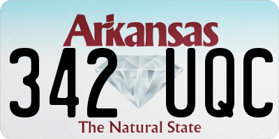 AR license plate 342UQC