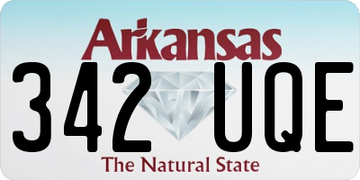 AR license plate 342UQE