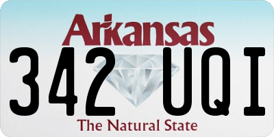 AR license plate 342UQI