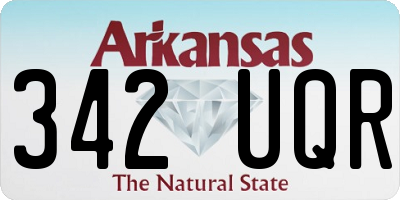 AR license plate 342UQR