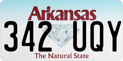 AR license plate 342UQY