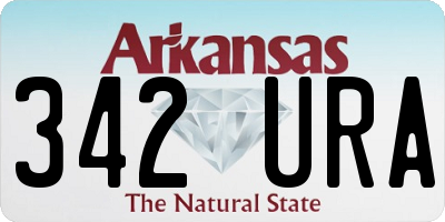 AR license plate 342URA