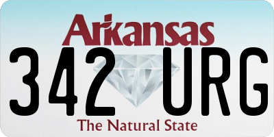 AR license plate 342URG