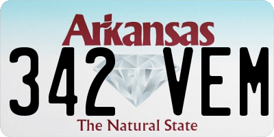 AR license plate 342VEM