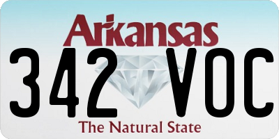 AR license plate 342VOC
